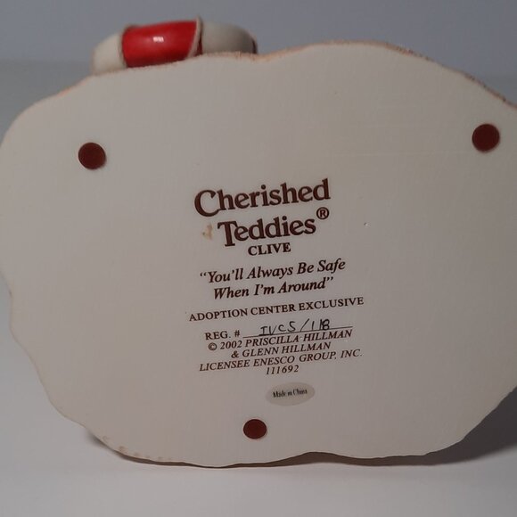 Cherished Teddies Clive Lifeguard Figurine 111692 Adoption Center Exclusive - Picture 3 of 3